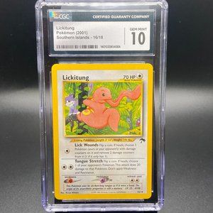 Lickitung 16/18 CGC Gem Mint 10 Pokémon Southern Islands 2001